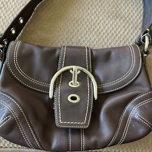 Dark brown Coach soho bag